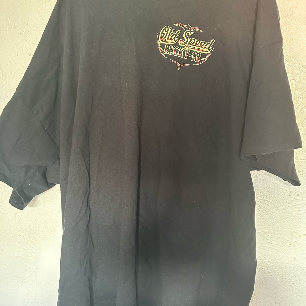 Old Speed Lucky 13 Black Graphic Short Sleeve Tee
